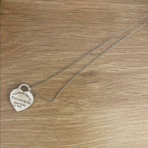 Tiffany & Co. Silver Heart Shaped Pendant Necklace